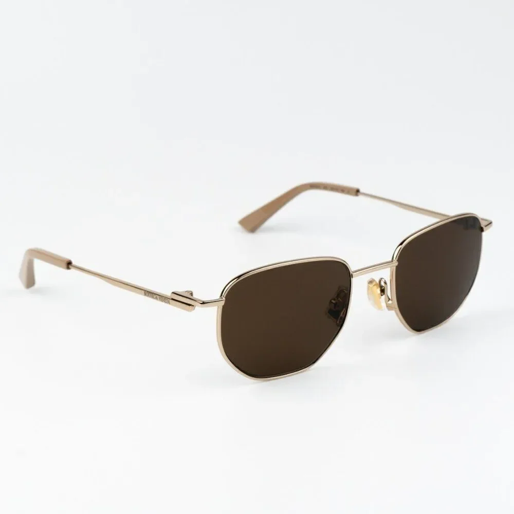 NEW Bottega Veneta BV1301S 002 Gold Brown Split Panthos Unisex Sunglasses